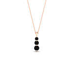 Load image into Gallery viewer, 0.50-carat-graduated-3-stone-black-diamond-necklace-in-FDPD11293GBLACK-0.50CT-NL-RG

