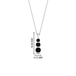 Load image into Gallery viewer, 0.50-carat-graduated-3-stone-black-diamond-necklace-in-FDPD11293GBLACK-0.50CT-NL-WG
