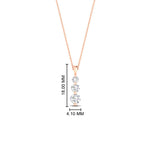Load image into Gallery viewer, 0.50-carat-graduated-3-stone-diamond-necklace-in-FDPD11293-0.50CT-NL-RG
