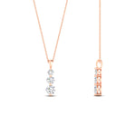 Load image into Gallery viewer, 0.50-carat-graduated-3-stone-diamond-necklace-in-FDPD11293-0.50CT-NL-RG
