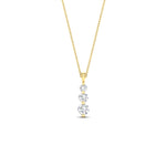 Load image into Gallery viewer, 0.50-carat-graduated-3-stone-diamond-necklace-in-FDPD11293-0.50CT-NL-YG
