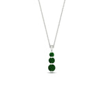 Load image into Gallery viewer, 0.50-carat-graduated-3-stone-emerald-necklace-in-FDPD11293GEMGR-0.50CT-NL-WG
