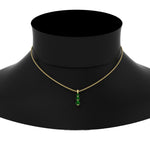 Load image into Gallery viewer, 0.50-carat-graduated-3-stone-emerald-necklace-in-FDPD11293GEMGR-0.50CT-NL-YG
