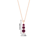 Load image into Gallery viewer, 0.50-carat-graduated-3-stone-pink-sapphire-necklace-in-FDPD11293GSADRPI-0.50CT-NL-RG
