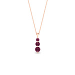 Load image into Gallery viewer, 0.50-carat-graduated-3-stone-pink-sapphire-necklace-in-FDPD11293GSADRPI-0.50CT-NL-RG
