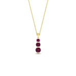 Load image into Gallery viewer, 0.50-carat-graduated-3-stone-pink-sapphire-necklace-in-FDPD11293GSADRPI-0.50CT-NL-YG
