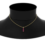 Load image into Gallery viewer, 0.50-carat-graduated-3-stone-pink-sapphire-necklace-in-FDPD11293GSADRPI-0.50CT-NL-YG
