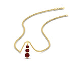 Load image into Gallery viewer, 0.50-carat-graduated-3-stone-ruby-necklace-in-FDPD11293GRUDR-0.50CT-NL-YG
