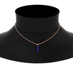 Load image into Gallery viewer, 0.50-carat-graduated-3-stone-sapphire-necklace-in-FDPD11293GSABL-0.50CT-NL-RG
