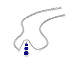 Load image into Gallery viewer, 0.50-carat-graduated-3-stone-sapphire-necklace-in-FDPD11293GSABL-0.50CT-NL-WG
