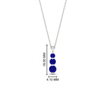 Load image into Gallery viewer, 0.50-carat-graduated-3-stone-sapphire-necklace-in-FDPD11293GSABL-0.50CT-NL-WG
