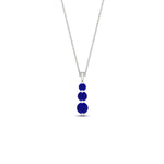 Load image into Gallery viewer, 0.50-carat-graduated-3-stone-sapphire-necklace-in-FDPD11293GSABL-0.50CT-NL-WG
