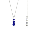 Load image into Gallery viewer, 0.50-carat-graduated-3-stone-sapphire-necklace-in-FDPD11293GSABL-0.50CT-NL-WG
