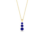 Load image into Gallery viewer, 0.50-carat-graduated-3-stone-sapphire-necklace-in-FDPD11293GSABL-0.50CT-NL-YG
