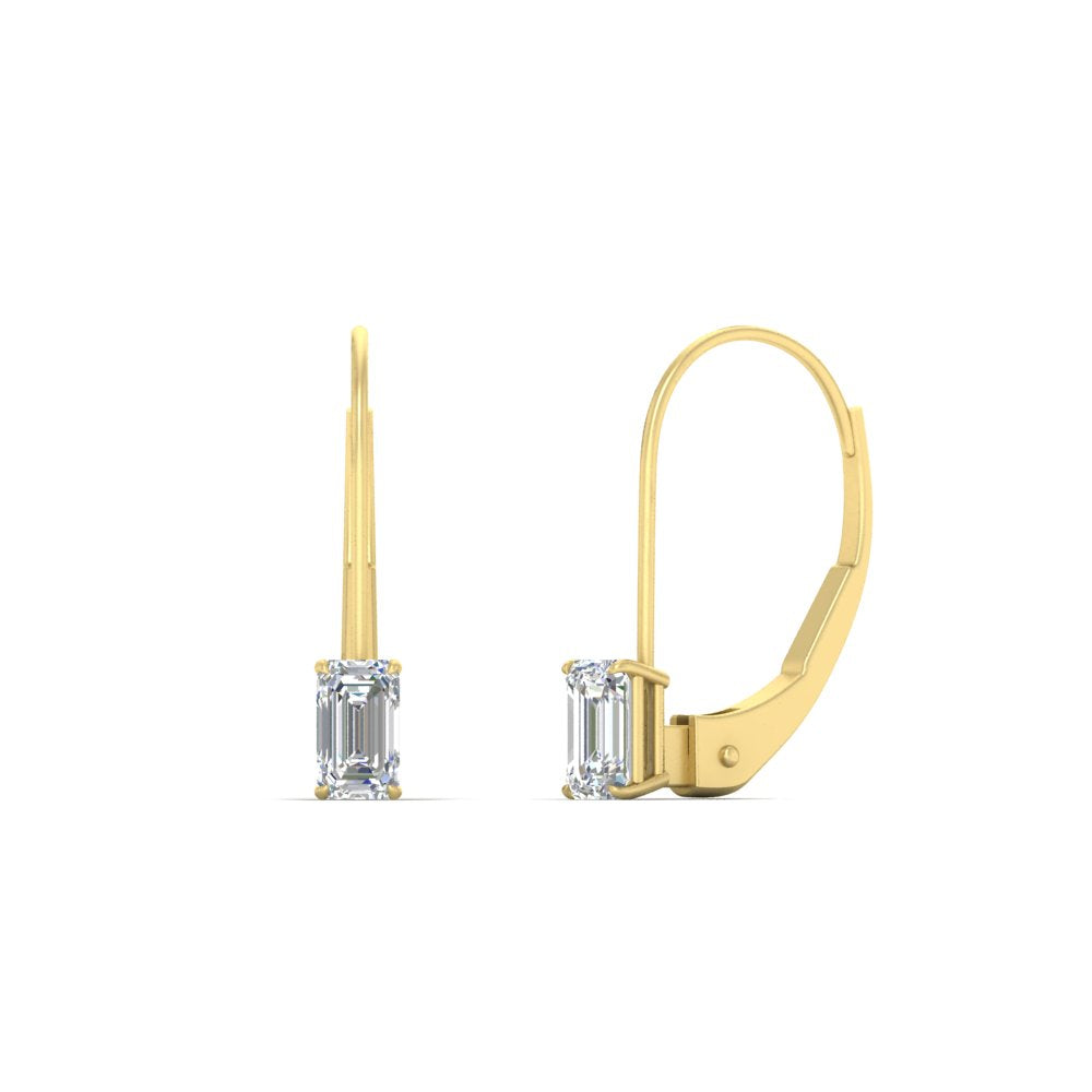 0.50-carat-lever-back-emerald-diamond-studs-earrings-in-yellow-gold-FD-EAR9225EM-0.50 CT-NL-YG