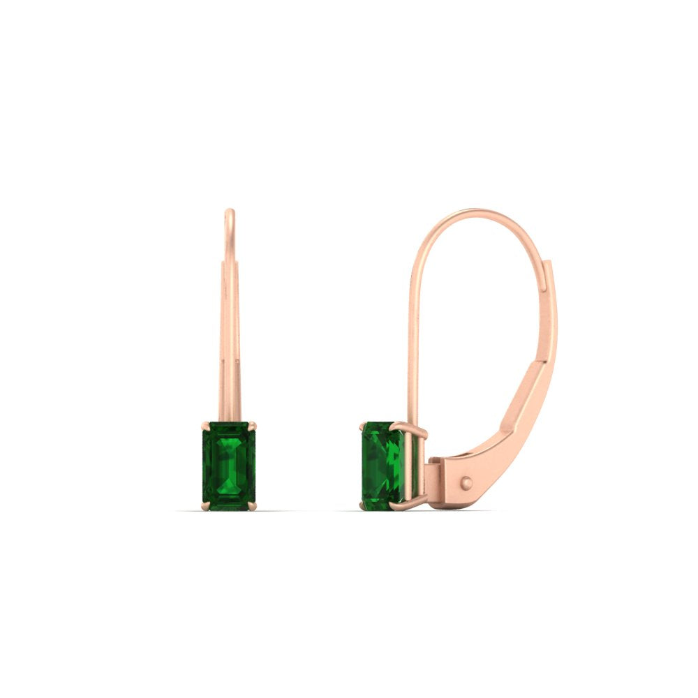 0.50-carat-lever-back-emerald-emerald-studs-earrings-in-rose-gold-FD-EAR9225EMGEMGR-0.50 CT-NL-RG
