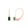 Load image into Gallery viewer, 0.50-carat-lever-back-emerald-emerald-studs-earrings-in-rose-gold-FD-EAR9225EMGEMGR-0.50 CT-NL-RG