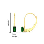 Load image into Gallery viewer, 0.50-carat-lever-back-emerald-emerald-studs-earrings-in-yellow-gold-FD-EAR9225EMGEMGR-0.50 CT-NL-YG