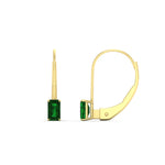 Load image into Gallery viewer, 0.50-carat-lever-back-emerald-emerald-studs-earrings-in-yellow-gold-FD-EAR9225EMGEMGR-0.50 CT-NL-YG