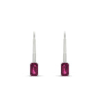 Load image into Gallery viewer, 0.50-carat-lever-back-emerald-pink-sapphire-studs-earrings-in-white-gold-FD-EAR9225EMGSADRPI-0.50 CT-NL-WG