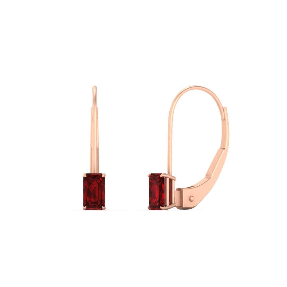 0.50-carat-lever-back-emerald-ruby-studs-earrings-in-rose-gold-FD-EAR9225EMGRUDR-0.50 CT-NL-RG