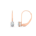 Load image into Gallery viewer, 0.50-carat-oval-diamond-lever-back stud-earrings-in-rose-gold-FDEAR9225OV-0.50CT-NL-RG
