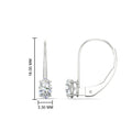 Thumbnail 3 - 0.50-carat-oval-diamond-lever-back stud-earrings-in-white-gold-FDEAR9225OV-0.50CT-NL-WG