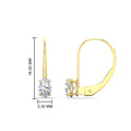 Thumbnail 43 - 0.50-carat-oval-diamond-lever-back stud-earrings-in-yellow-gold-FDEAR9225OV-0.50CT-NL-YG