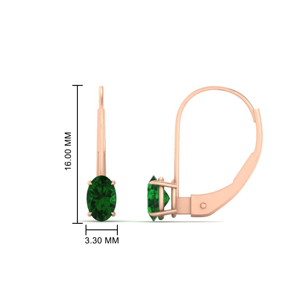 0.50-carat-oval-emerald-lever-back stud-earrings-in-rose-gold-FDEAR9225OVGEMGR-0.50CT-NL-RG