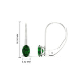 Load image into Gallery viewer, 0.50-carat-oval-emerald-lever-back stud-earrings-in-white-gold-FDEAR9225OVGEMGR-0.50CT-NL-WG
