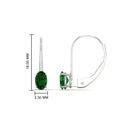 Thumbnail 13 - 0.50-carat-oval-emerald-lever-back stud-earrings-in-white-gold-FDEAR9225OVGEMGR-0.50CT-NL-WG