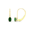 Thumbnail 52 - 0.50-carat-oval-emerald-lever-back stud-earrings-in-yellow-gold-FDEAR9225OVGEMGR-0.50CT-NL-YG