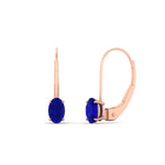 Load image into Gallery viewer, 0.50-carat-oval-sapphire-lever-back stud-earrings-in-rose-gold-FDEAR9225OVGSABL-0.50CT-NL-RG
