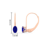 Load image into Gallery viewer, 0.50-carat-oval-sapphire-lever-back stud-earrings-in-rose-gold-FDEAR9225OVGSABL-0.50CT-NL-RG
