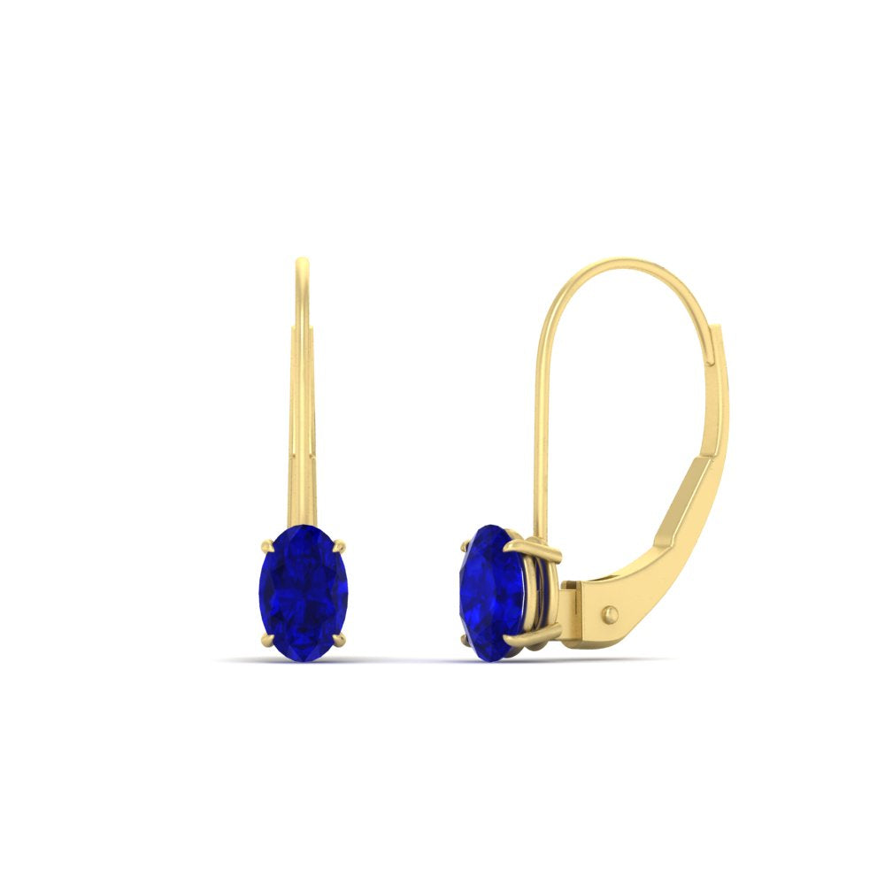 0.50-carat-oval-sapphire-lever-back stud-earrings-in-yellow-gold-FDEAR9225OVGSABL-0.50CT-NL-YG