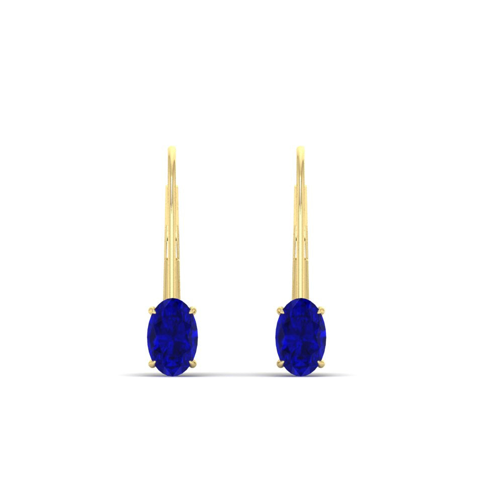0.50-carat-oval-sapphire-lever-back stud-earrings-in-yellow-gold-FDEAR9225OVGSABL-0.50CT-NL-YG