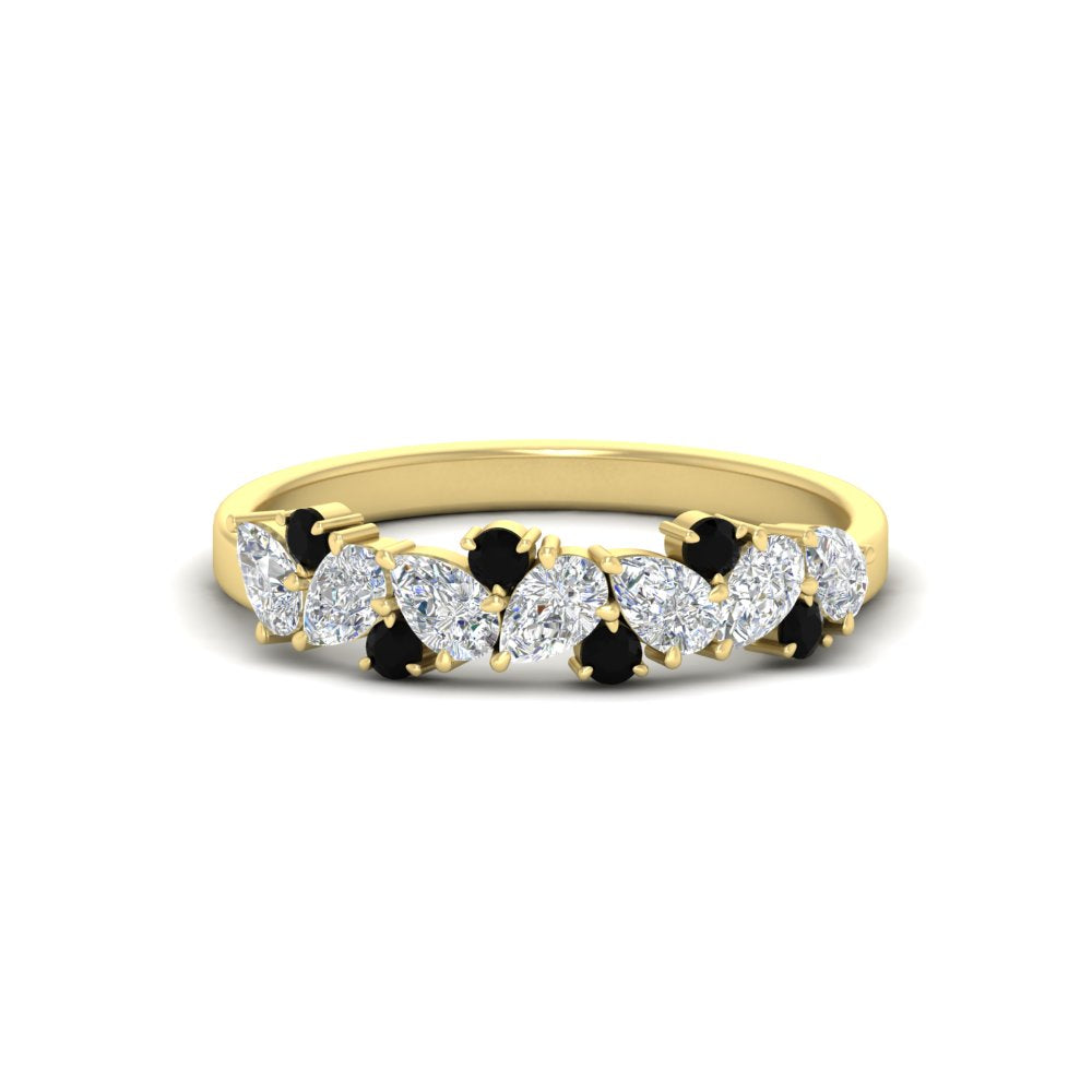 0.50-carat-pear-diamond-and-black-diamond-anniversary-wedding-band-in-yellow-gold-FD9174BGBLACK-0.50CT-NL-YG
