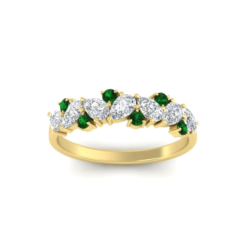 0.50-carat-pear-diamond-and-emerald-anniversary-wedding-band-in-yellow-gold-FD9174BGEMGRANGLE5-0.50CT-NL-YG