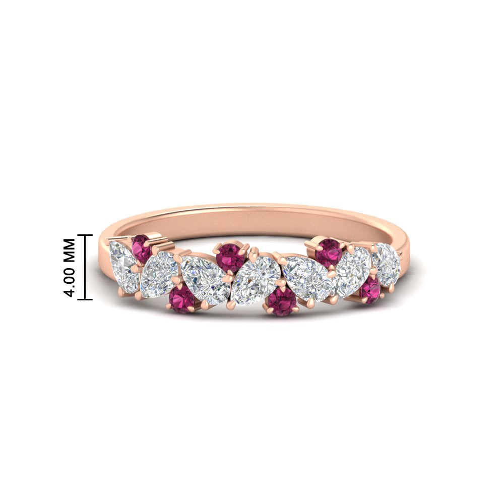 0.50-carat-pear-diamond-and-pink-sapphire-anniversary-wedding-band-in-rose-gold-FD9174BGSADRPI-0.50CT-NL-RG-HW