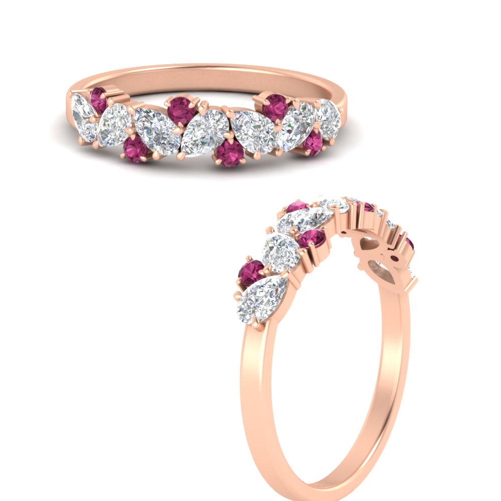 0.50-carat-pear-diamond-and-pink-sapphire-anniversary-wedding-band-in-rose-gold-FD9174BGSADRPIANGLE3-0.50CT-NL-RG