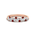 Load image into Gallery viewer, 0.50-carat-pear-diamond-and-ruby-anniversary-wedding-band-in-rose-gold-FD9174BGRUDR-0.50CT-NL-RG
