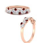 Load image into Gallery viewer, 0.50-carat-pear-diamond-and-ruby-anniversary-wedding-band-in-rose-gold-FD9174BGRUDRANGLE3-0.50CT-NL-RG
