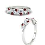 Load image into Gallery viewer, 0.50-carat-pear-diamond-and-ruby-anniversary-wedding-band-in-white-gold-FD9174BGRUDRANGLE3-0.50CT-NL-WG
