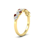 Load image into Gallery viewer, 0.50-carat-pear-diamond-and-ruby-anniversary-wedding-band-in-yellow-gold-FD9174BGRUDRANGLE2-0.50CT-NL-YG
