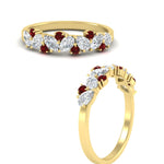 Load image into Gallery viewer, 0.50-carat-pear-diamond-and-ruby-anniversary-wedding-band-in-yellow-gold-FD9174BGRUDRANGLE3-0.50CT-NL-YG
