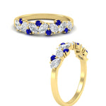 Load image into Gallery viewer, 0.50-carat-pear-diamond-and-sapphire-anniversary-wedding-band-in-yellow-gold-FD9174BGSABLANGLE3-0.50CT-NL-YG
