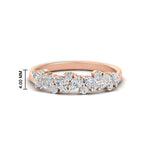 Load image into Gallery viewer, 0.50-carat-pear-diamond-anniversary-wedding-band-in-rose-gold-FD9174B-0.50CT-NL-RG-HW
