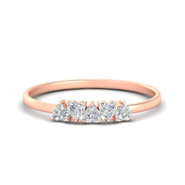 Petite Heart Diamond Stacking Band