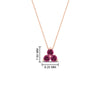 Load image into Gallery viewer, 0.50-carat-pink-sapphire-3-stone-pendant-necklace-in-FDPD1129GSADRPI-0.48CT-NL-RG
