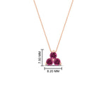 Load image into Gallery viewer, 0.50-carat-pink-sapphire-3-stone-pendant-necklace-in-FDPD1129GSADRPI-0.48CT-NL-RG
